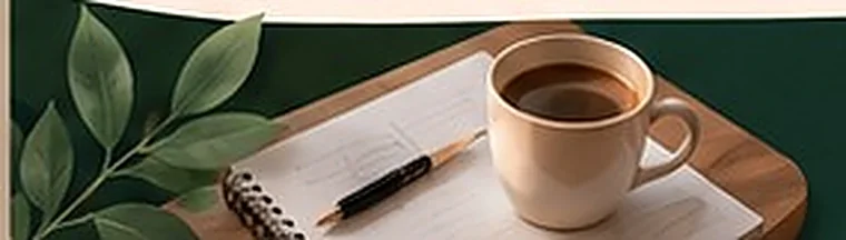 Café y cuaderno